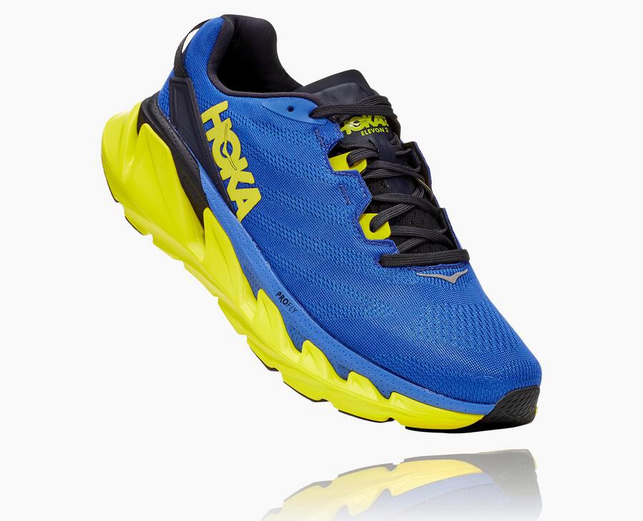 Hoka One One Elevon 2 - Men Running Shoes - Blue/Green,Australia ECT-597361